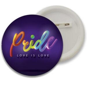 ''love is love'' rainbow badges